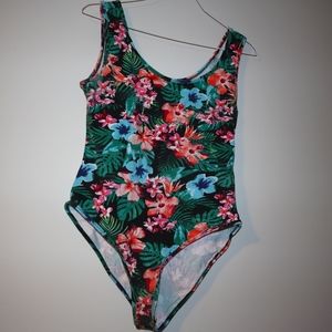 Floral Hawaiian bodysuit